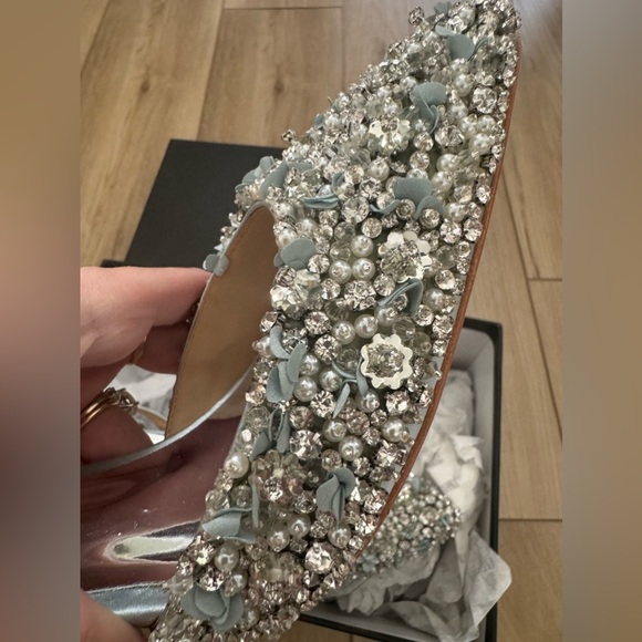 Badgley Mischka Nicolitie Pumps Blue Heels Wedding - Picture 8 of 9